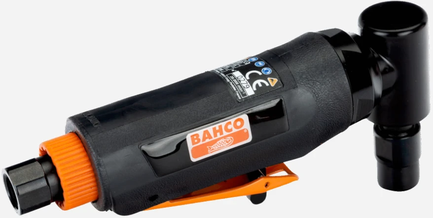 Bahco Kampinis pneumatinis šlifuoklis su griebtuvu, 3 ir 6mm griebtuvai kompl. 20000 aps/min 170mm.