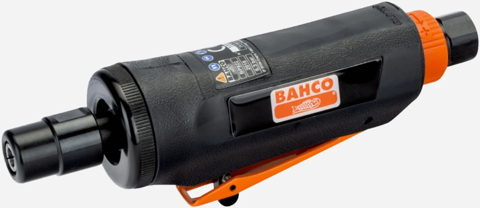Bahco Tiesinis pneumatinis šlifuoklis su griebtuvu, 3 ir 6mm griebtuvai kompl. 25000 aps/min, 165mm.