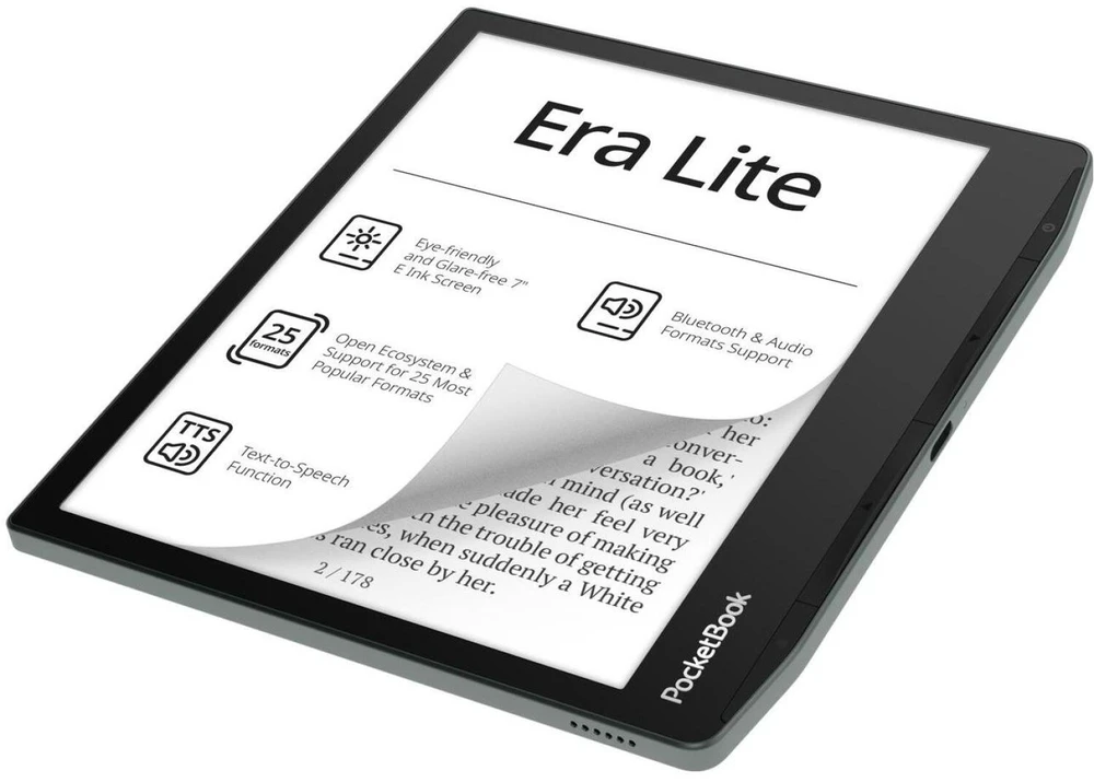 PocketBook Era Lite 710 7" 16GB Wi-Fi E-book Reader – Stone Žalias