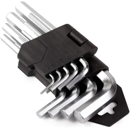 Forsage IMBUS raktų rinkinys L tipo 9 vnt., (1,5, 2, 2,5, 3, 4, 5, 6, 8, 10mm)