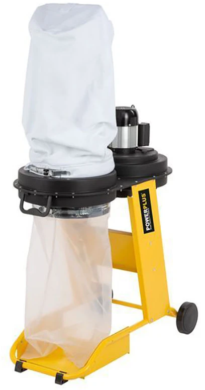 POWERPLUS dulkių ir drožlių surinkėjas POWX2090 550W 65L 100mm žarna 900m³h Juoda Geltona