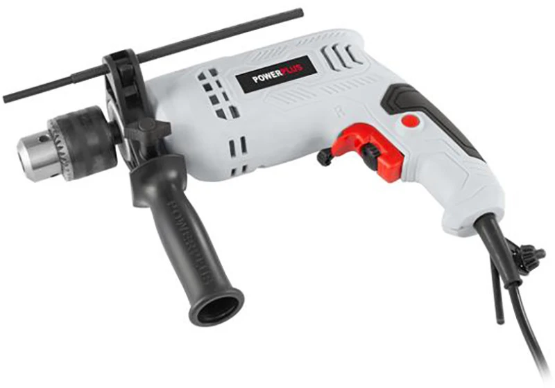 Powerplus POWC10110 smūginis gręžtuvas betonui, medienai ir metalui gręžti 550W 48000 smūg/min 13mm griebtuvas 10mm betonas