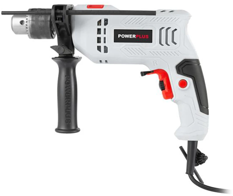 Powerplus POWC10110 smūginis gręžtuvas betonui, medienai ir metalui gręžti 550W 48000 smūg/min 13mm griebtuvas 10mm betonas