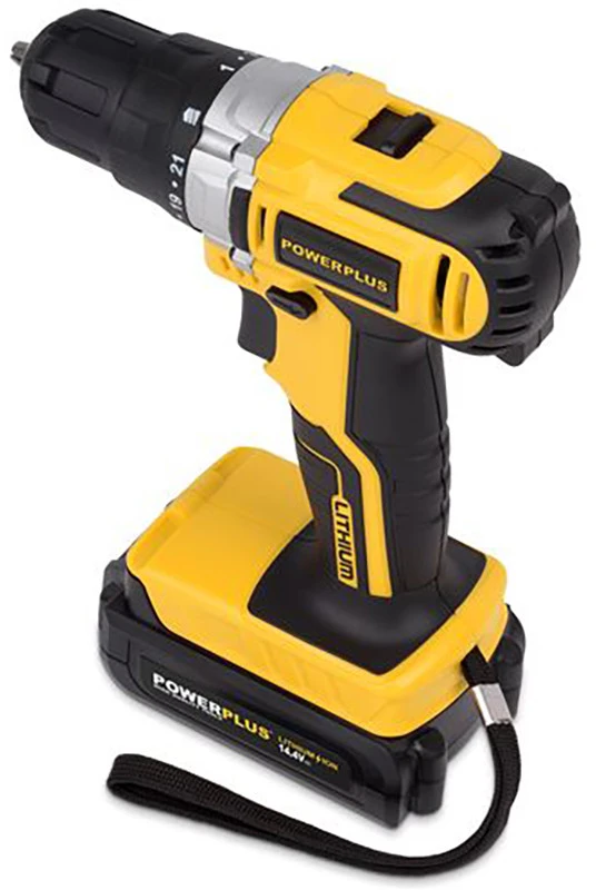 POWERPLUS POWX00422 akumuliatorinis gręžtuvas-suktuvas gręžimui ir varžtų sukimui 20V 2x1.5Ah su įkrovikliu