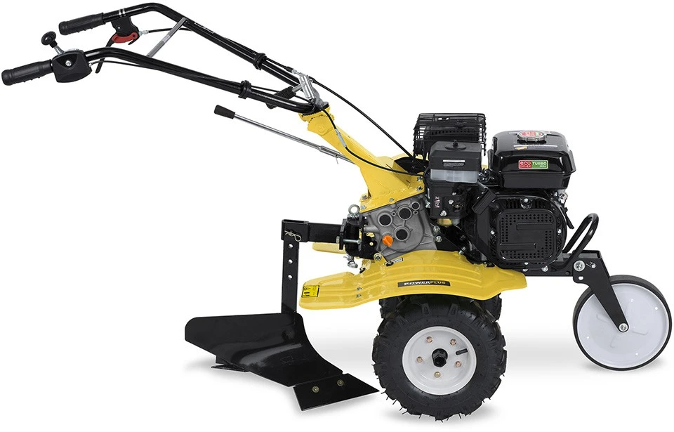 POWERPLUS POWXG7217 benzininis kultivatorius ir žemės freza dirvos apdirbimui ir sodo paruošimui 208cc 4200W 105cm 4-taktis variklis reversas