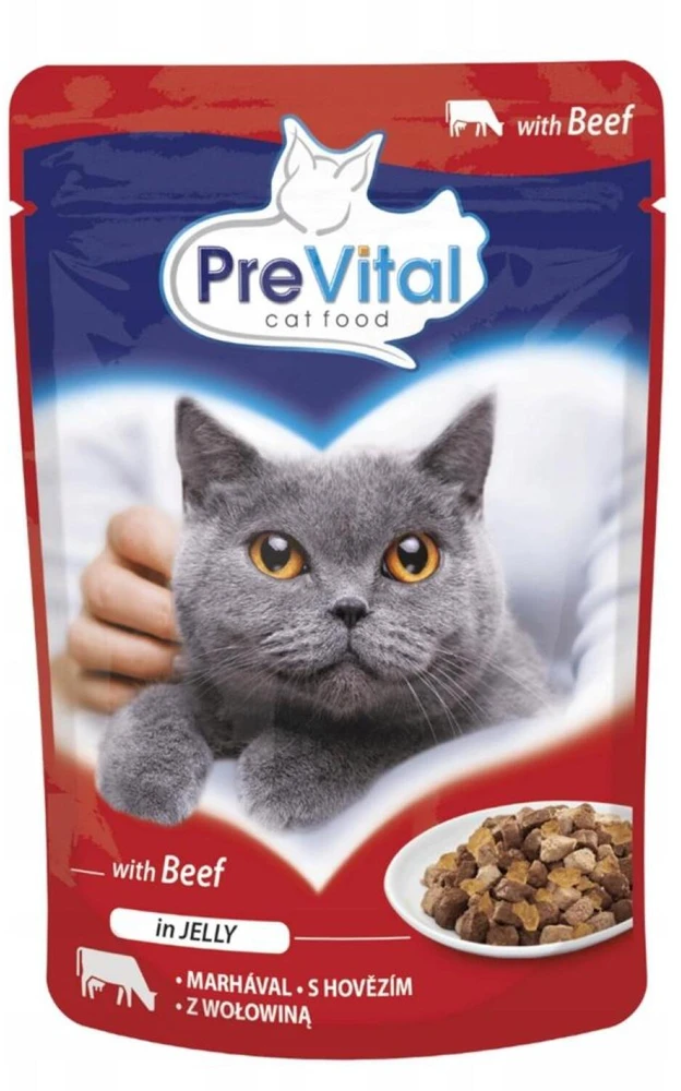 Kačių Maistas - PREVITAL Jautiena Želė 100g