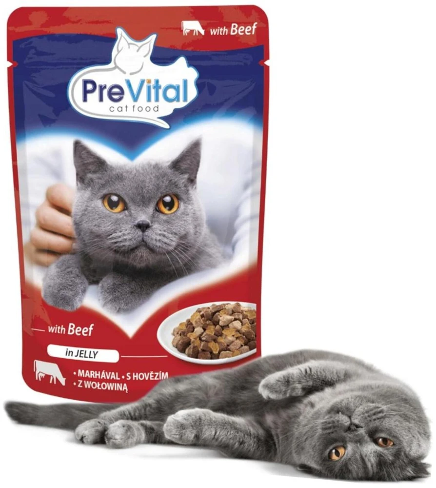 Kačių Maistas - PREVITAL Jautiena Želė 100g