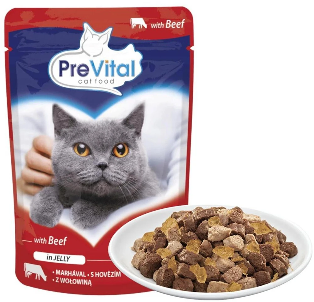 Kačių Maistas - PREVITAL Jautiena Želė 100g