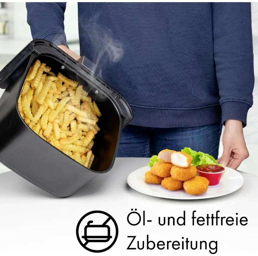 Gruzdintuvė Profi Cook ProfiCook PC-FR 1269 H fryer Single 8 L Stand-alone 1800 W Hot air fryer Juodas, Nerūdijantis plienas