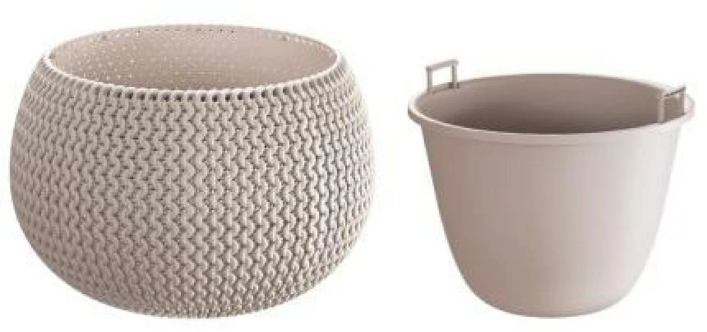Prosperplast Gėlių vazonas "Splofy Bowl", 11x14 cm, rudos spalvos
