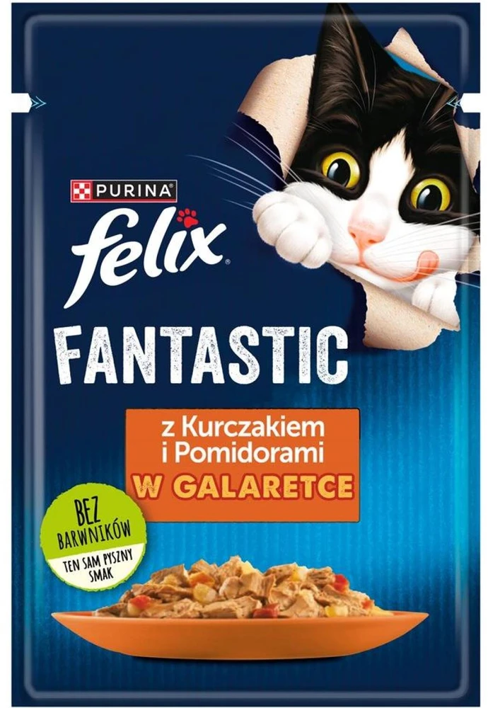 Purina Nestle Kačių Maistas - Felix Drėgnas Su Vištiena Ir Pomidorais 85 g