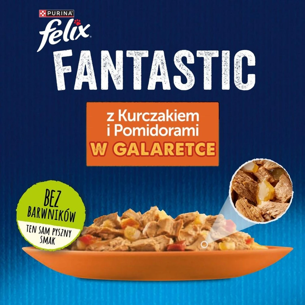 Purina Nestle Kačių Maistas - Felix Drėgnas Su Vištiena Ir Pomidorais 85 g