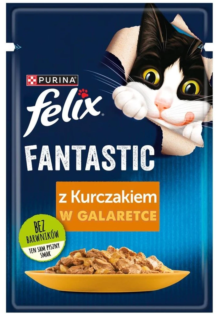 Purina Nestle Drėgnas Kačių Maistas - FELIX Fantastic Vištiena Želė 85g