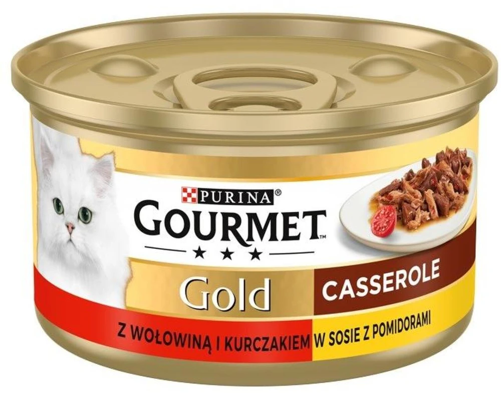 Purina Nestle Drėgnas Kačių Maistas - GOURMET GOLD Jautiena Ir Vištiena 85g