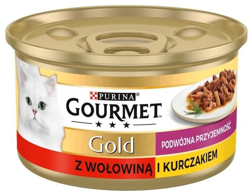 Konservai katėms su jautiena Purina GOURMET GOLD, 1x85 g