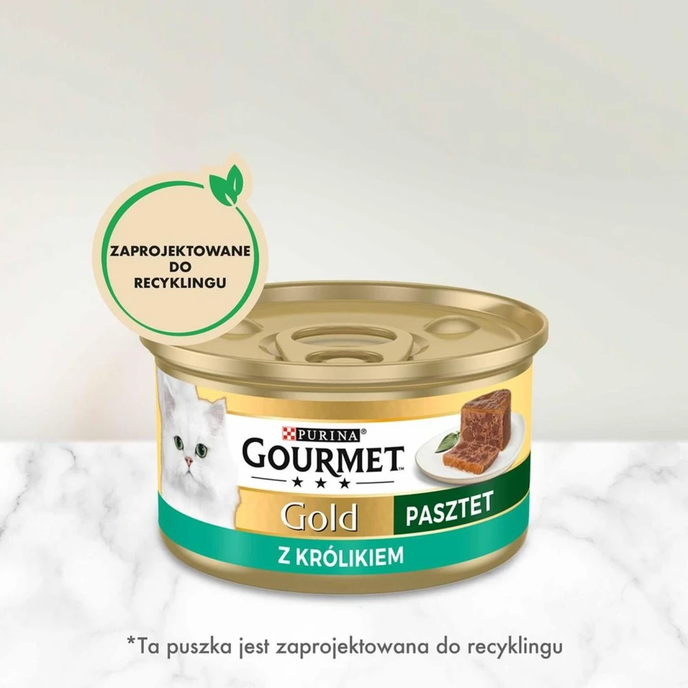 Purina Nestle Drėgnas Kačių Maistas - Gourmet Gold Triušiena 85g