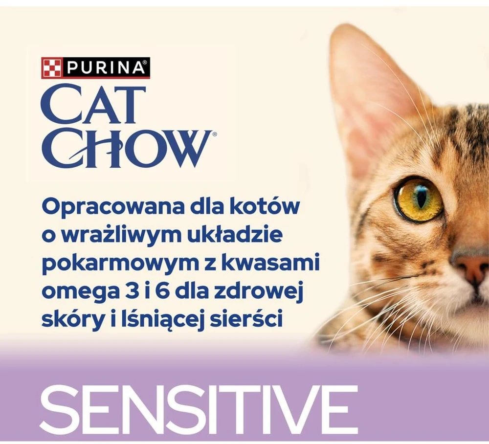 Purina Nestle Drėgnas Kačių Maistas - Purina Cat Chow Sensitive Lašiša Ir Cukinija Padaže 85 g