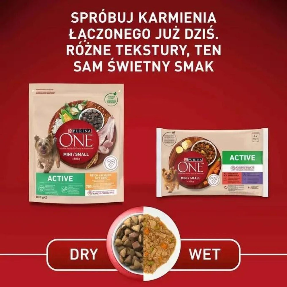Purina Nestle Drėgnas Šunų Maistas - PURINA One Mini/Small Active Su Jautiena 85g