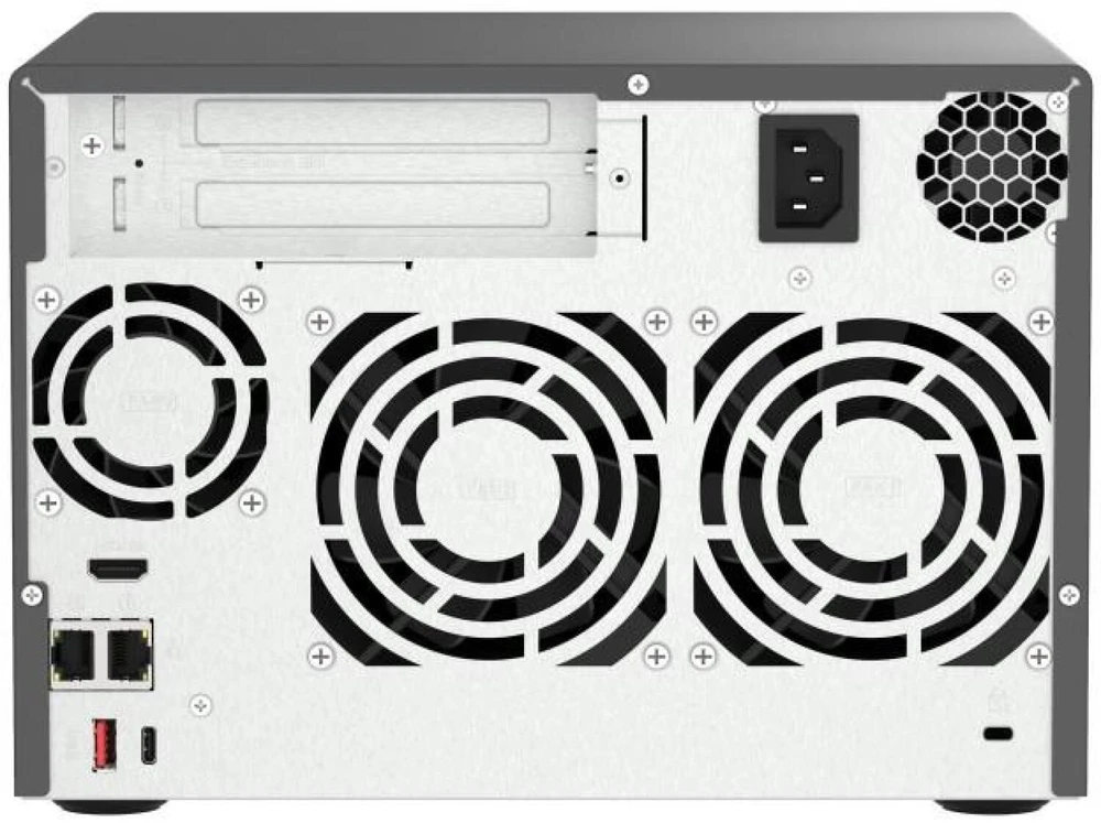Serveris QNAP ZFS pagrįsta saugykla | TVS-h674-i5-32G su PCIe Gen 4 išplečiamumu 10/25GbE ryšiui, M.2 NVMe SSD talpyklą ir kelių gijų procesorius | Intel | i5-12400 6-branduolių/12-thread | 32 GB | DDR4 SODIMM | Juodas