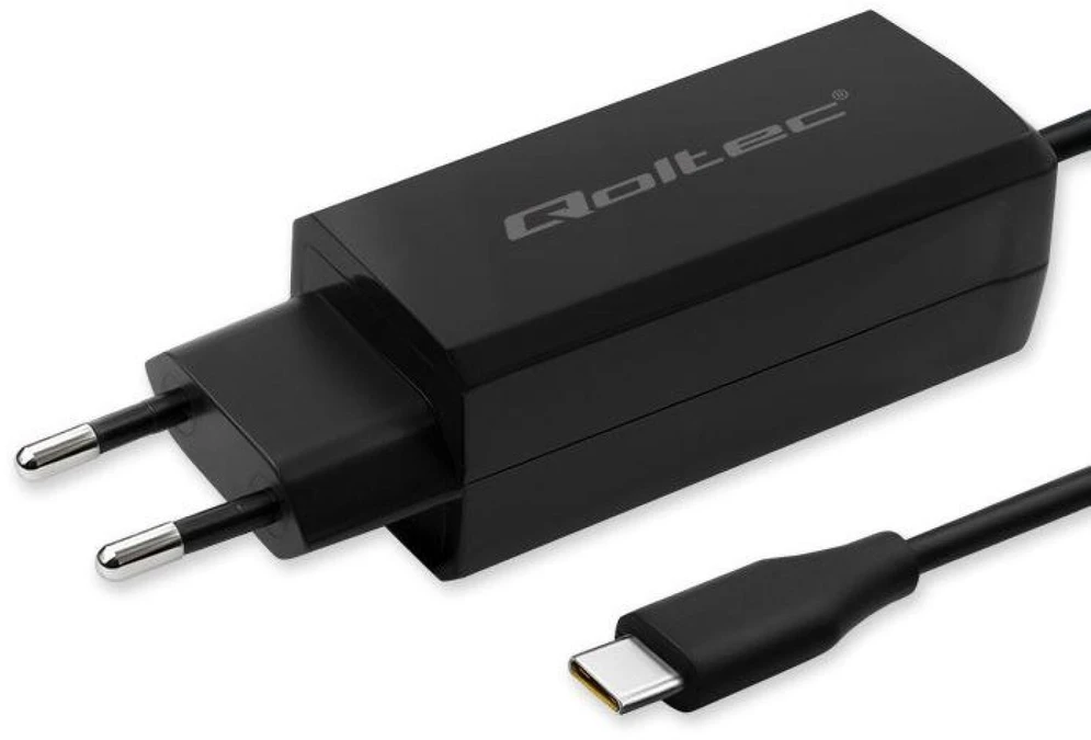 „Qoltec 52419“ 65 W „GaN“ itin greitas įkroviklis | 5–20 V | 3–3,25 A | USB-C 3.1