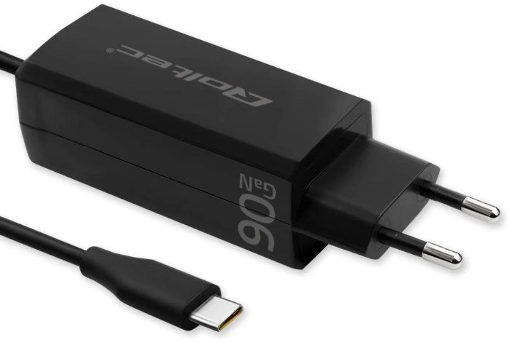 „Qoltec 52420“ 90 W „GaN“ itin greitas įkroviklis | 5–20 V | 3–4,5 A | USB-C 3.1