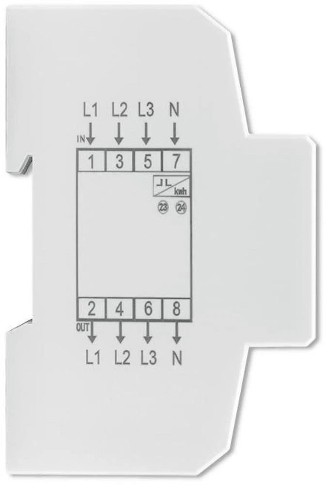 „Qoltec“ trifazis elektroninis skaitiklis | DIN bėgelio energijos suvartojimo skaitiklis | 400 V | 100A | LCD | 4P