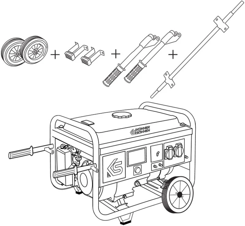KÖNNER & SÖHNEN Generatoriaus transportavimo rinkinys KS 3 KIT