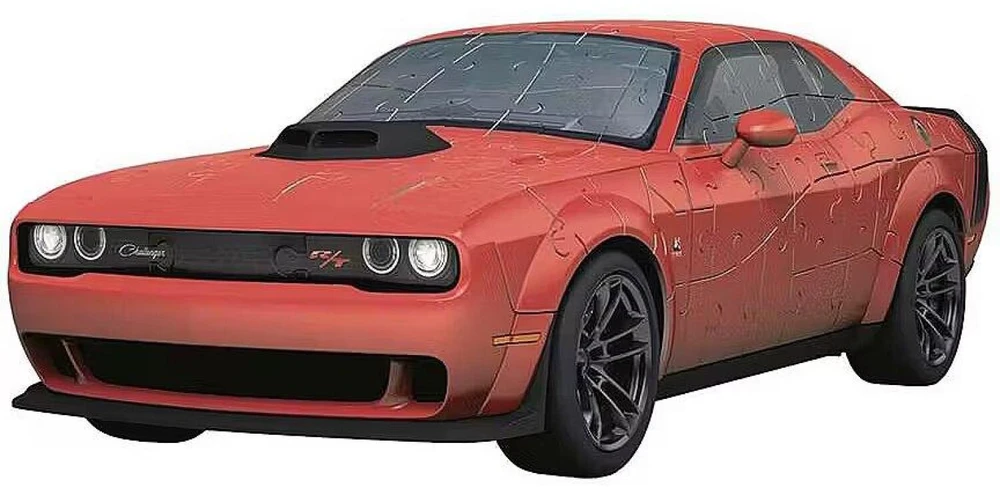 Ravensburger 3D dėlionė Iconics Dodge Challenger R/T Scat Pack Widebody 12008036, 108 vnt, 8 metai, juoda, raudona