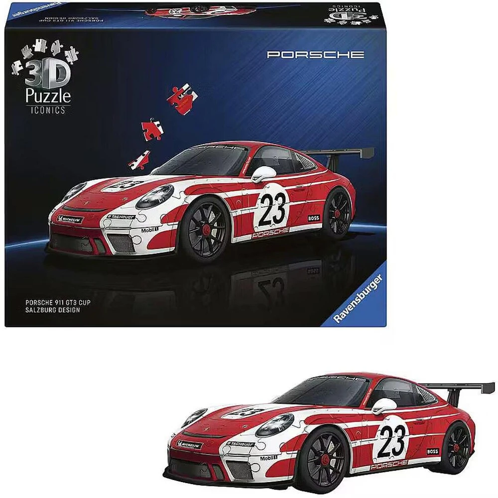Ravensburger 3D dėlionė Iconics Porsche 911 Salzburg Edition 12008038, 108 vnt., 8 metai, 275 mm, 215 mm, 70 mm, UKCA