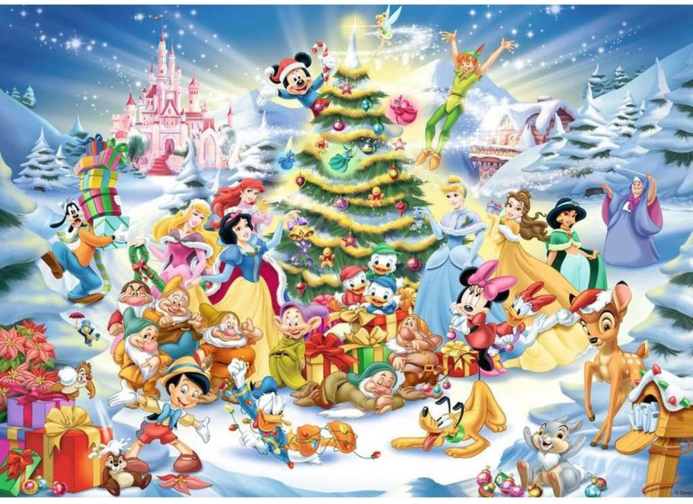 Dėlionė Ravensburger Puzzle 1000 dalių Disney Kalėdos