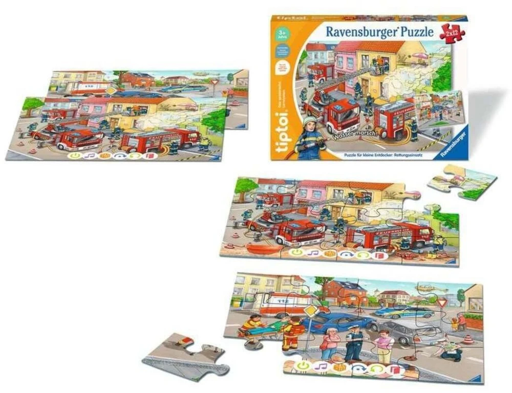 Ravensburger Dėlionė 2x12 vnt. - Gelbėjimo misija