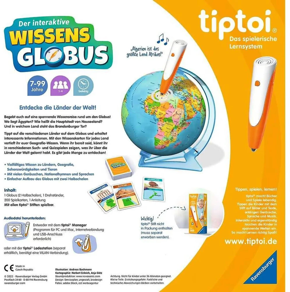 Ravensburger tiptoi Der interaktive Wissens-Globus