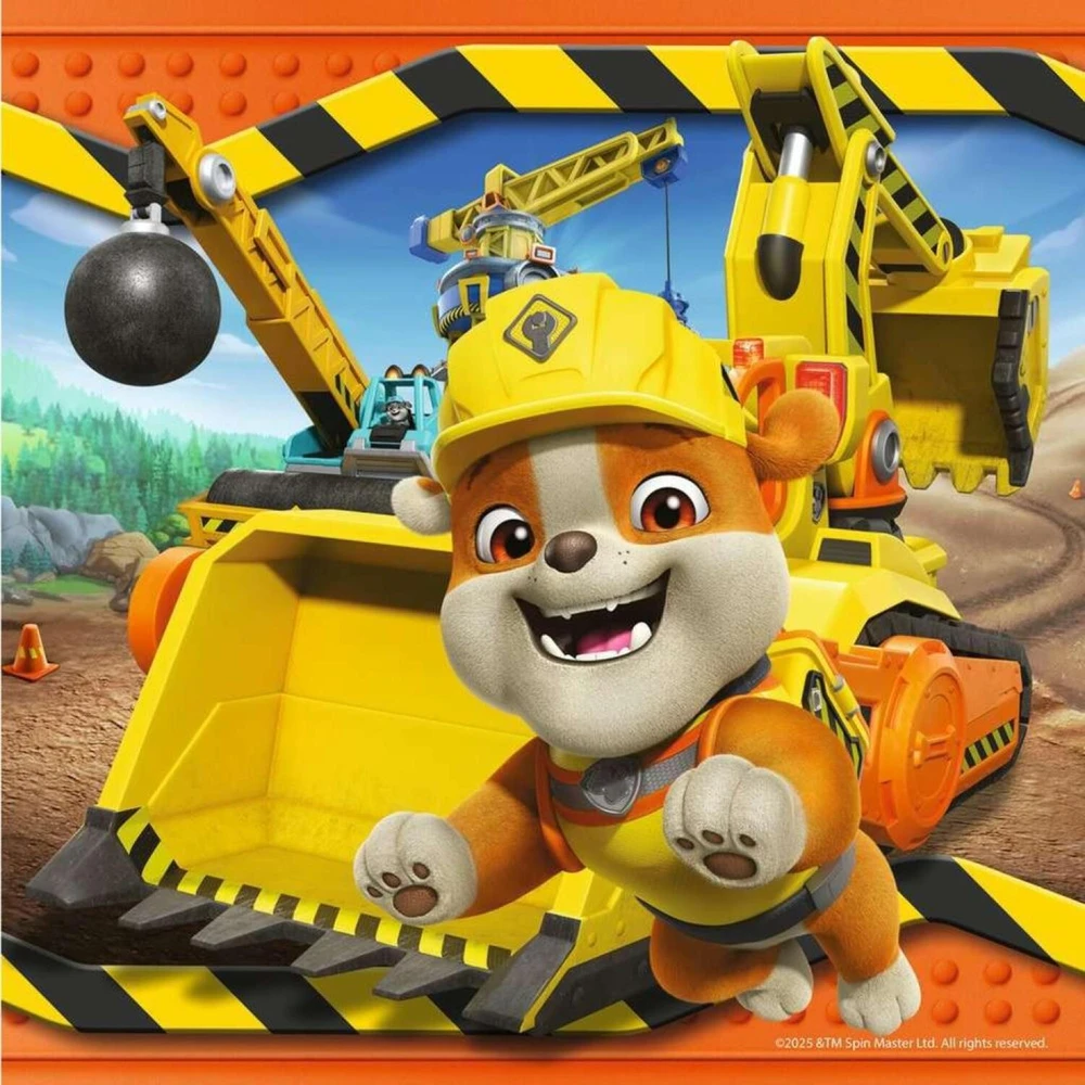 Ravensburger vaikų dėlionė Rubble & Crew darbiniai automobiliai 12004168, 3x49 vnt, 21x21 cm, kartonas, nuo 5 metų