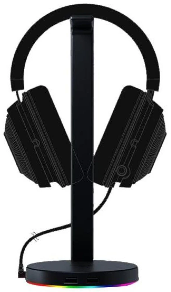 Ausinių stovas Razer Base Station V2 Chroma Quartz Edition, Juodas
