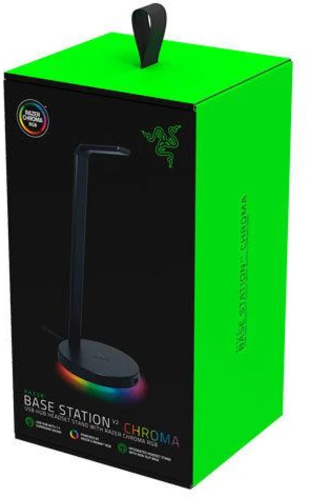 Ausinių stovas Razer Base Station V2 Chroma Quartz Edition, Juodas