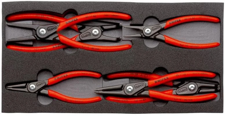 Knipex 6 dalių fiksavimo žiedų replių rinkinys