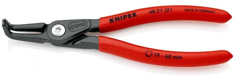 Knipex 6 dalių fiksavimo žiedų replių rinkinys