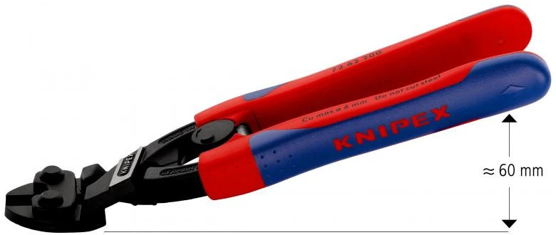 Žnyplės šoninio kirpimo 200mm D6mm, Knipex