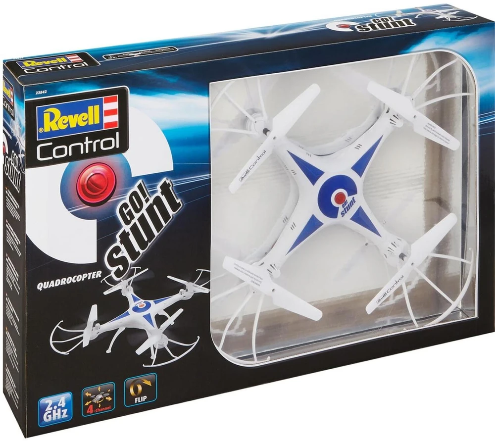 Drone Revell Kvadkopteris GO! STUNT - Baltas/Mėlyna