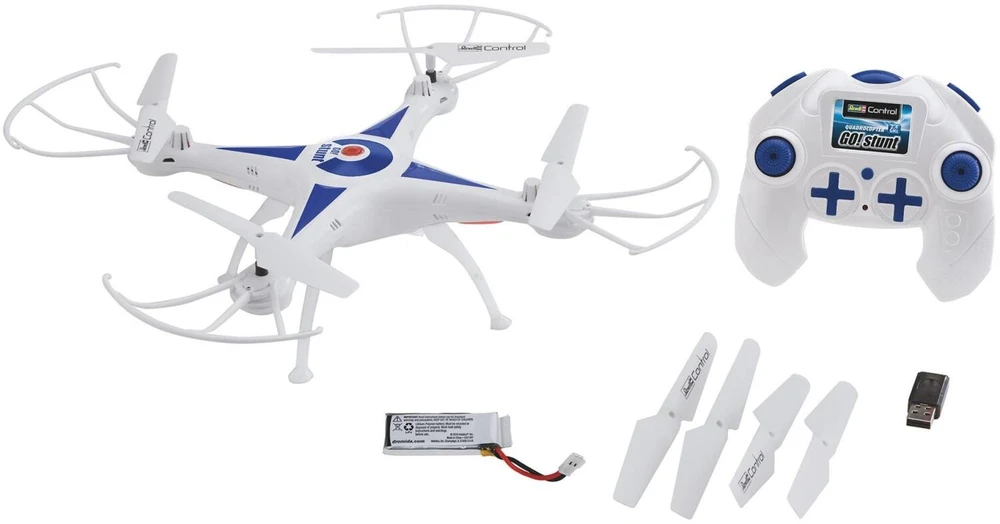 Drone Revell Kvadkopteris GO! STUNT - Baltas/Mėlyna