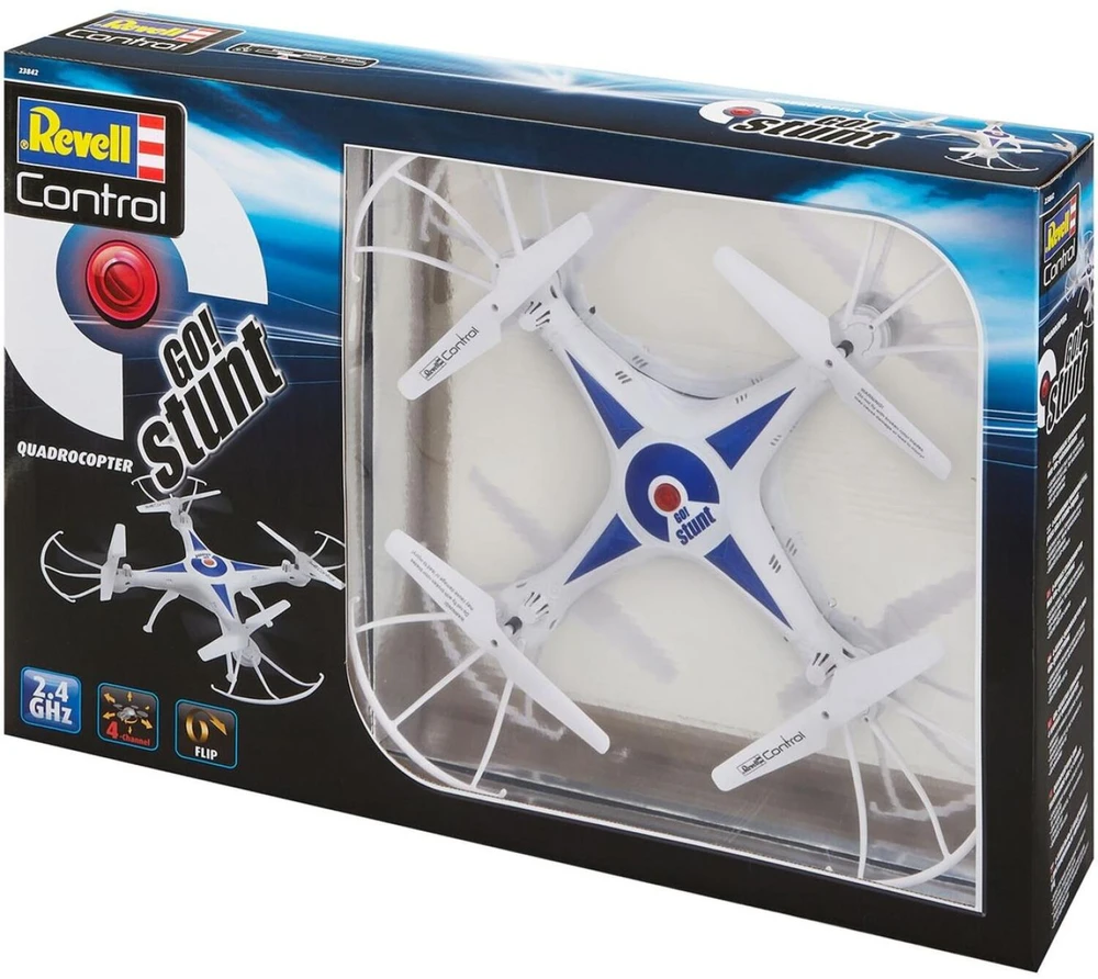 Drone Revell Kvadkopteris GO! STUNT - Baltas/Mėlyna