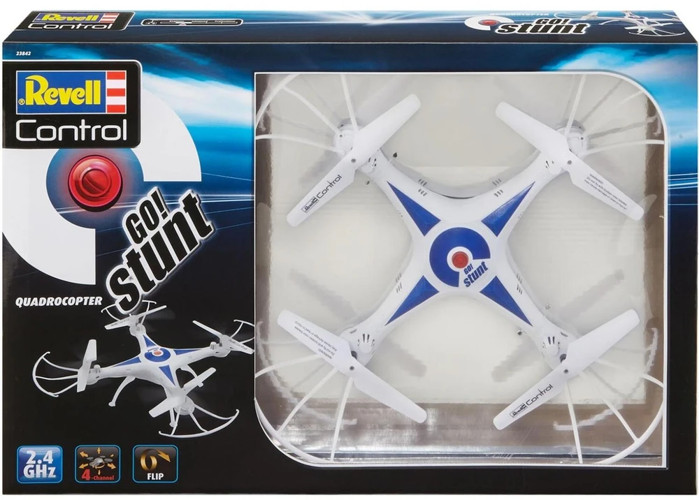 Drone Revell Kvadkopteris GO! STUNT - Baltas/Mėlyna