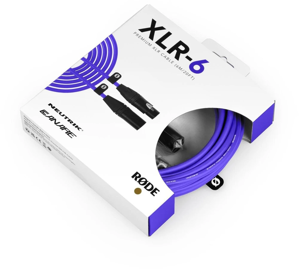 RODE - Kabelis XLR 6m Violetinė violetinė