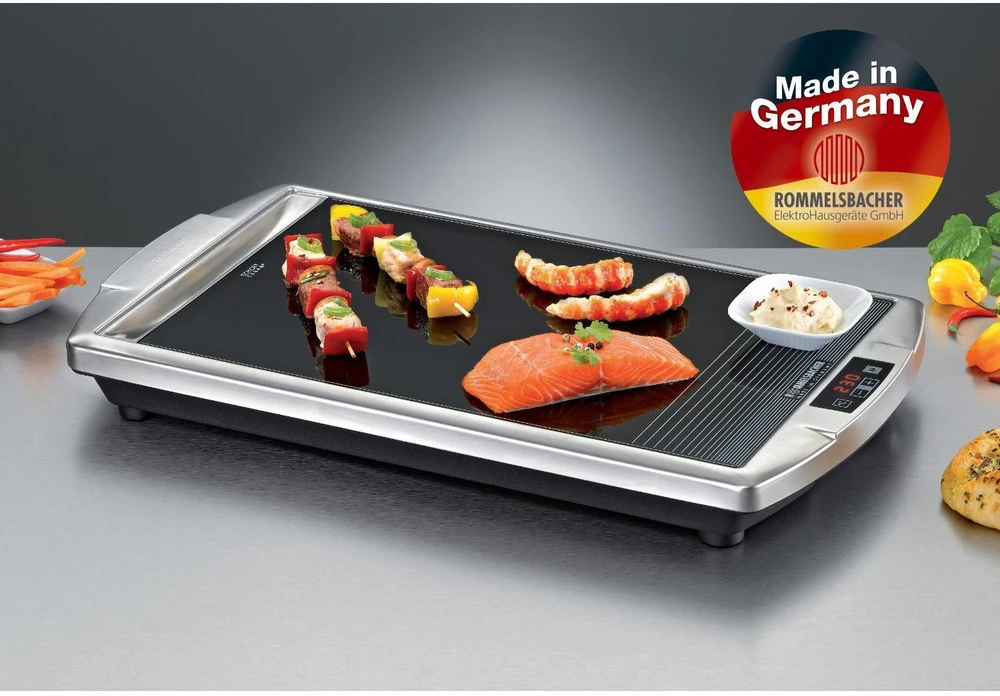 Rommelsbacher CG 2308/TC Nerūdijantis plienas/Juodas, 2000 W, 36 x 27 cm, Teppanyaki