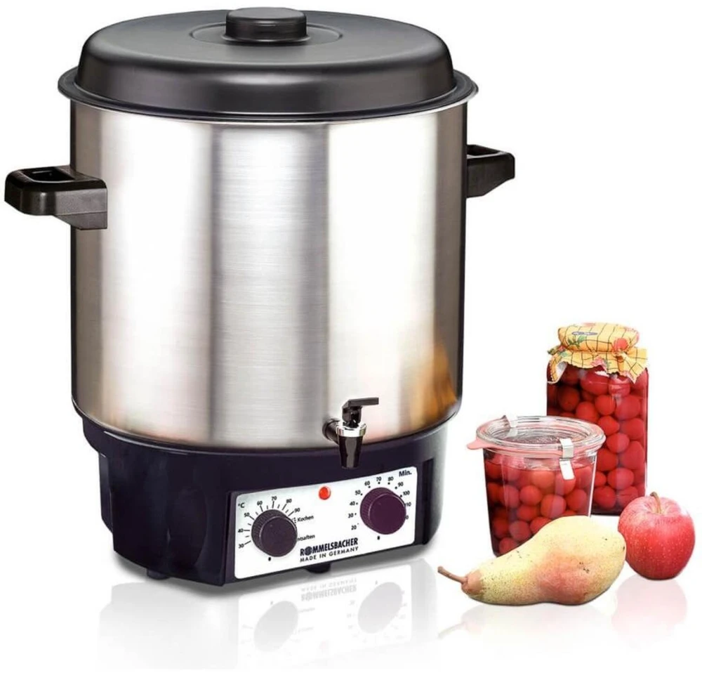 Rommelsbacher Fully Automatic Presersving Cooker/Hot Punch KA 2004/E Nerūdijantis plienas/juodas, 1800 W,