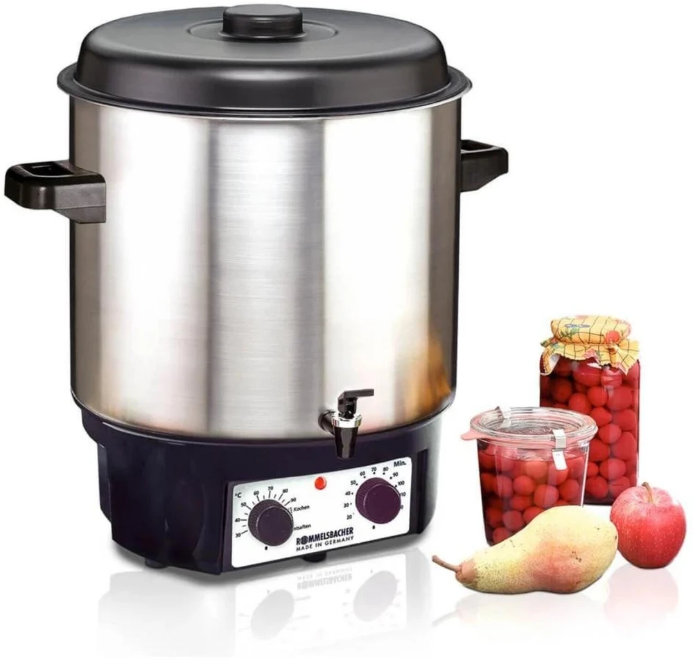 Rommelsbacher Fully Automatic Presersving Cooker/Hot Punch KA 2004/E Nerūdijantis plienas/juodas, 1800 W,
