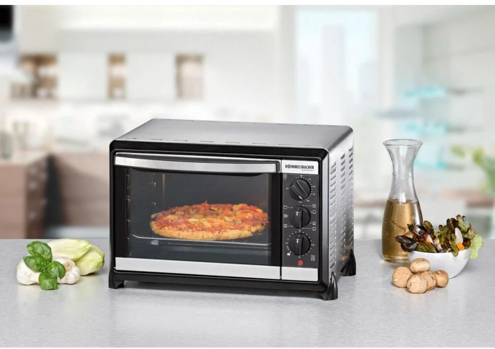 Elektrinė krosnelė ROMMELSBACHER BG 1055/E - 18 L - Juodas,Nerūdijantis plienas - Rotary - Nerūdijantis plienas - 3 shelves - 60 min