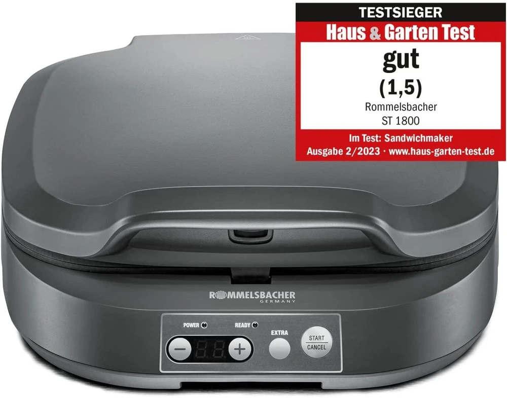 Sumuštinių keptuvas Rommelsbacher Rommelsbacher Sandwich Maker ST 1800, sandwich maker (slate)