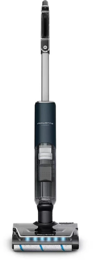 Dulkių siurblys Rowenta X-Clean 7 GZ5735E0, lazdelinis siurblys, be maišelio, juodas, chromuotas, 0,5 l, stačiakampis, sausam ir šlapiam valymui