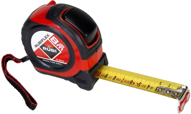 Matavimo ruletė Rubi 0.2 8 m x 25 mm